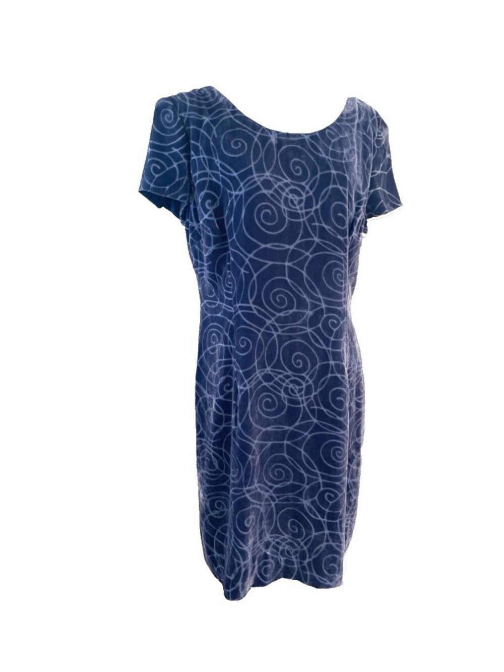 LIZ CLAIBORNE Burnout Velvet Dress Sheath Size 10 Silk Blend Low Back Whimsigoth